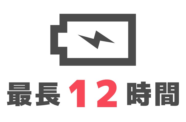 産業用 8インチAndroid堅牢タブレットPC「NS820」の大容量バッテリー最長12時間の説明イメージ