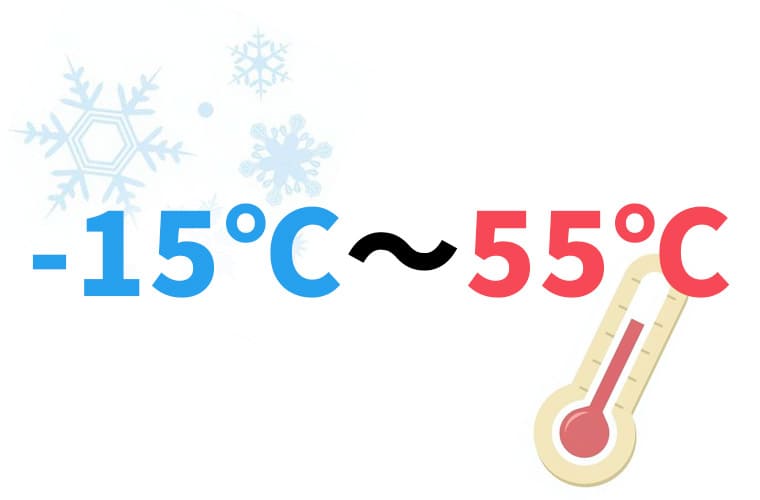 産業用 8インチAndroid堅牢タブレットPC「NS820」の動作温度－15℃～55℃のイメージ