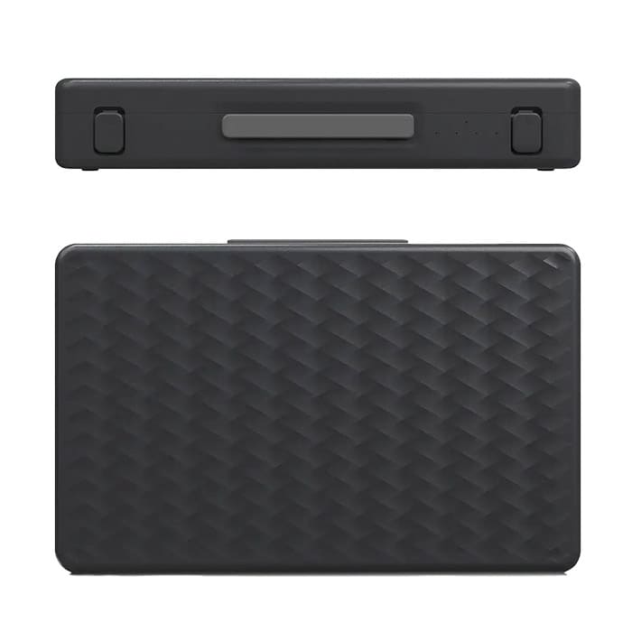 ブリーフケース型 AndroidタブレットPC PAP-270 ブラックのケースを閉じた状態の正面と上部（取っ手側）のイメージ