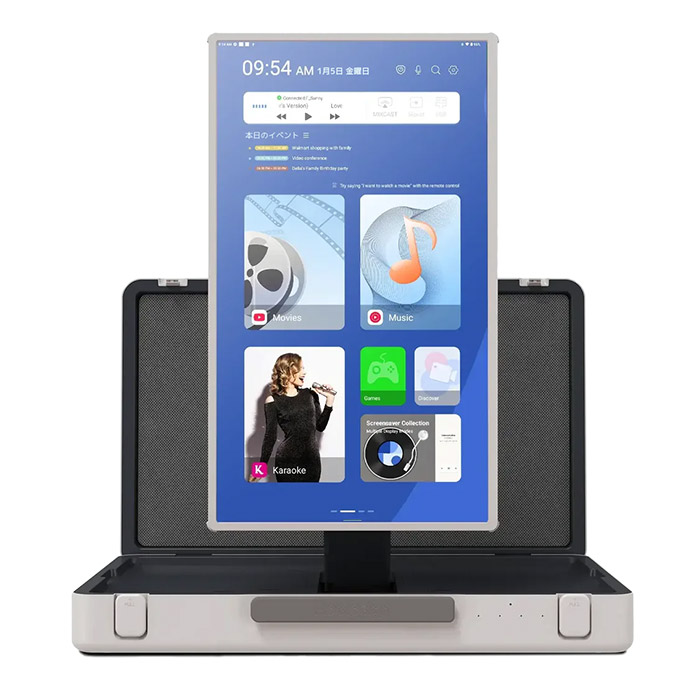 ブリーフケース型 AndroidタブレットPC PAP-270 ホワイトの縦長画面のイメージ