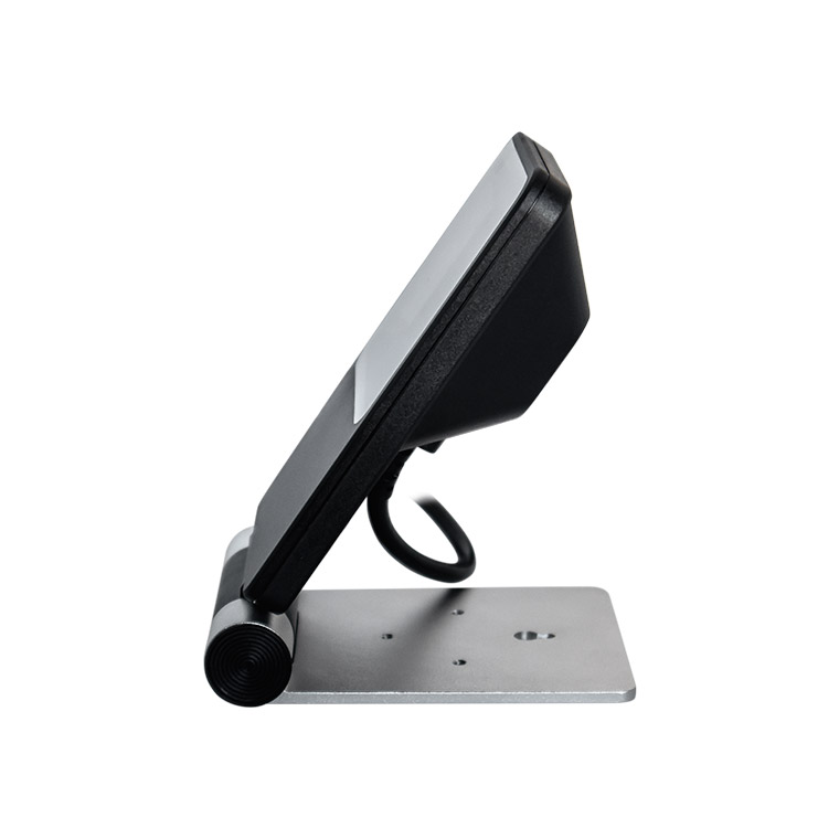 エフケイシステムの定置式バーコードリーダー ST-860のブラックモデルの側面イメージ