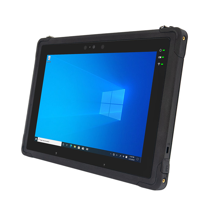 ユニテックの業務用タブレットTB170 Plusの表側の斜めからのイメージ