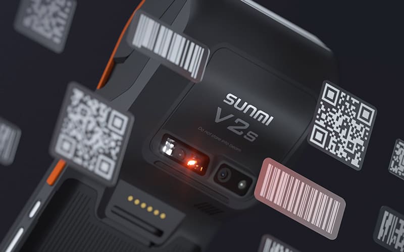 SUNMI V2s ハンディPOSターミナル 欠損コードに対応する高性能1D/2Dスキャナー搭載